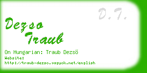 dezso traub business card